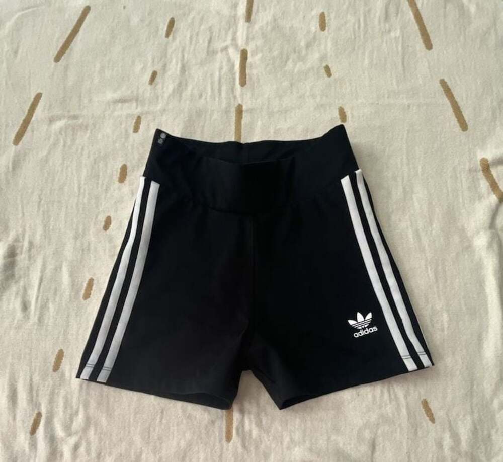 Adidas Originals 3-Stripes Booty Shorts in Black